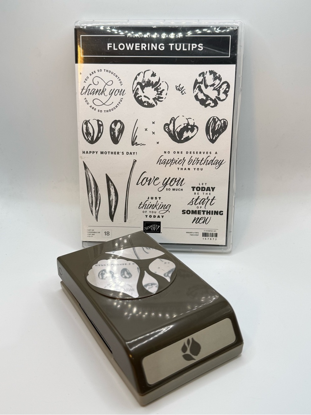 Stampin' Up! Flowering Tulips Stamp Set w/stampin cut & emboss dies &paper punch
